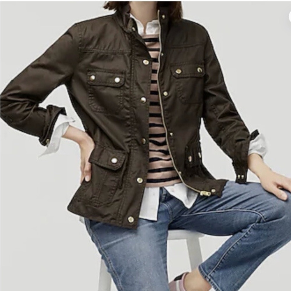 J.Crew Downtown Field Jacket – Green Military Style – Size XS